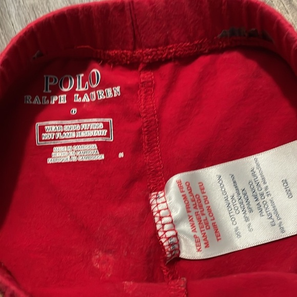 Polo by Ralph Lauren PJ pants red sledding bear size 6 - Picture 5 of 5